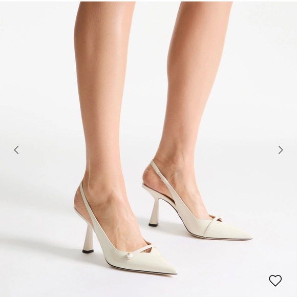 Jimmy Choo Ivory Slingback Heels - Picture 10 of 10